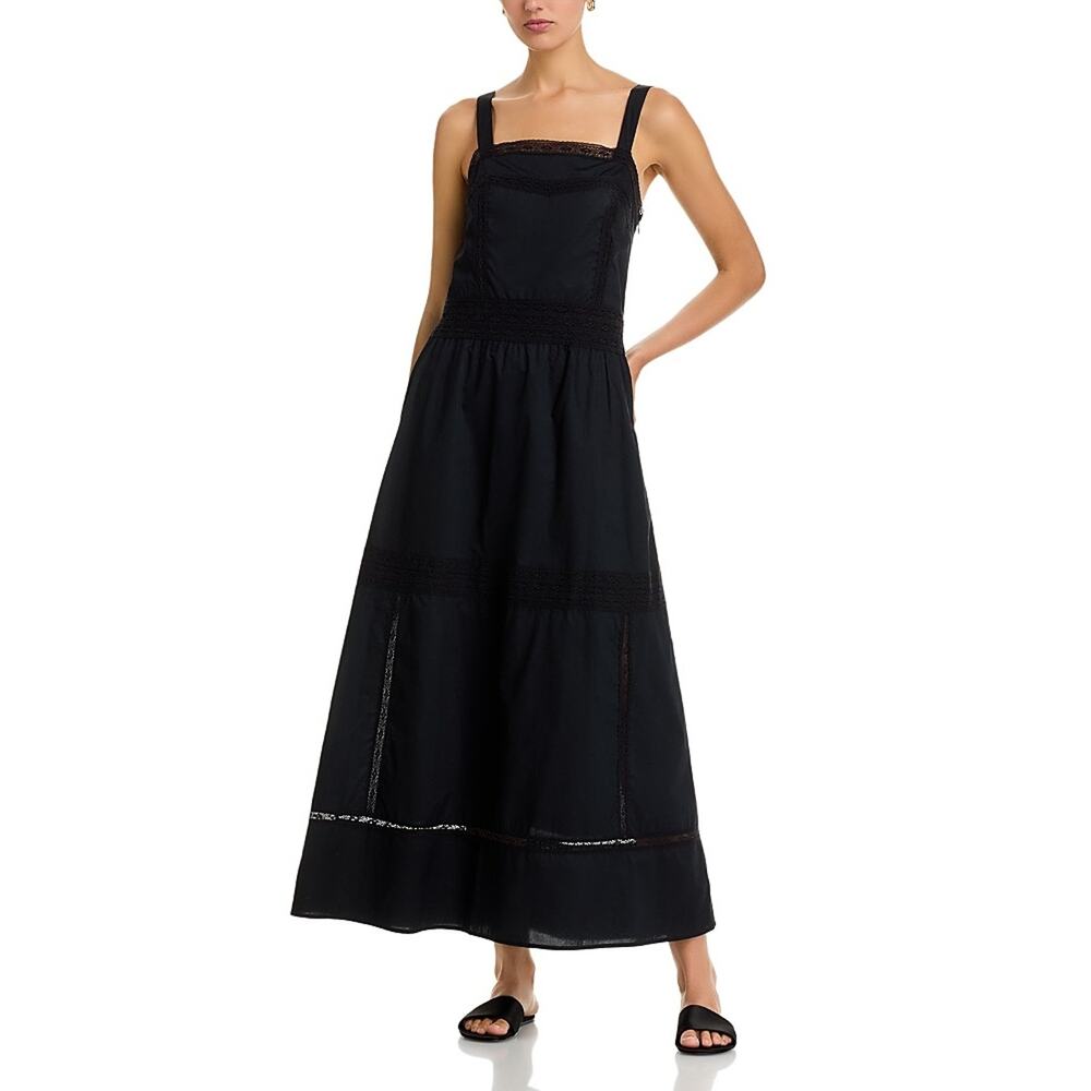 Sanctuary Women's Lucky You Sleeveless Lace-Inset Dress XS Black